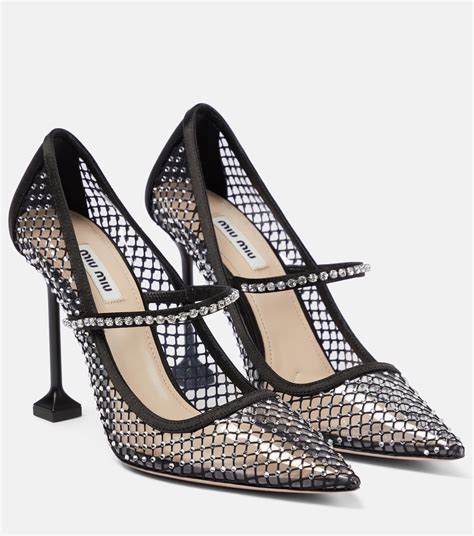 miu miu crystal heel pump|Women's pumps shoes .